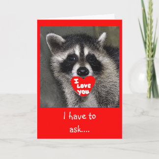 Raccoonvalentines daykort helgkort