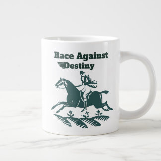 Race Against Destiny – Vintage Equestrian Graphic Jumbo Mugg