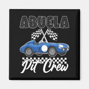 Race bil födelsedagsfest racing familj abuela grop magnet