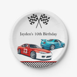 Race Car Birthday, födelsedagsinbjudan