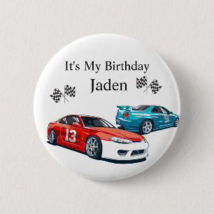 Race Car Birthday Knapp