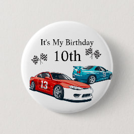 Race Car Birthday Knapp