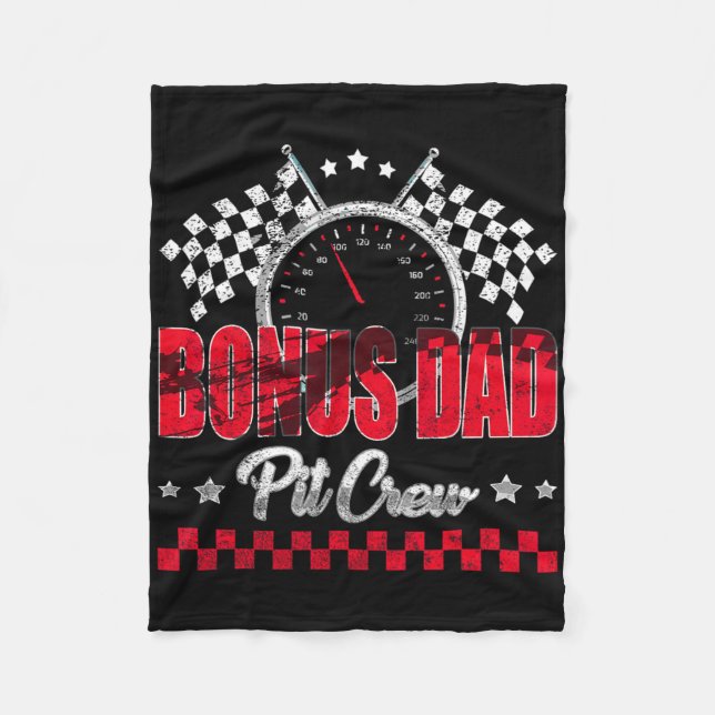 Race Car Birthday Party Racing Family Bonus Dad T  Fleecefilt (Framsidan)