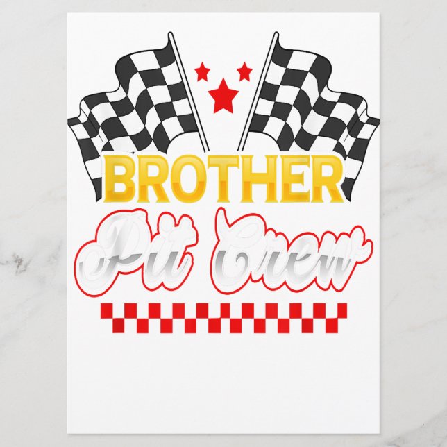 Race Car Birthday Party Racing Family Brother Gift Meny (Framsida)