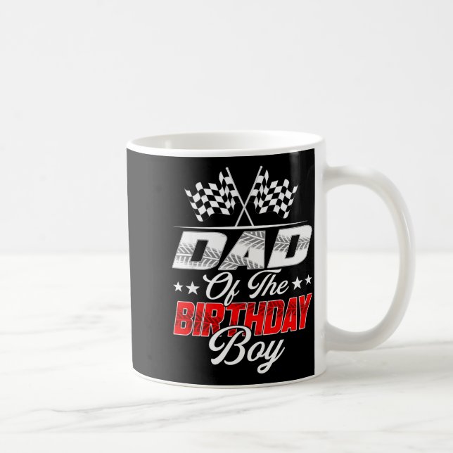 Race Car Dad Of The Birthday Boy Racing Family T C Kaffemugg (Höger)