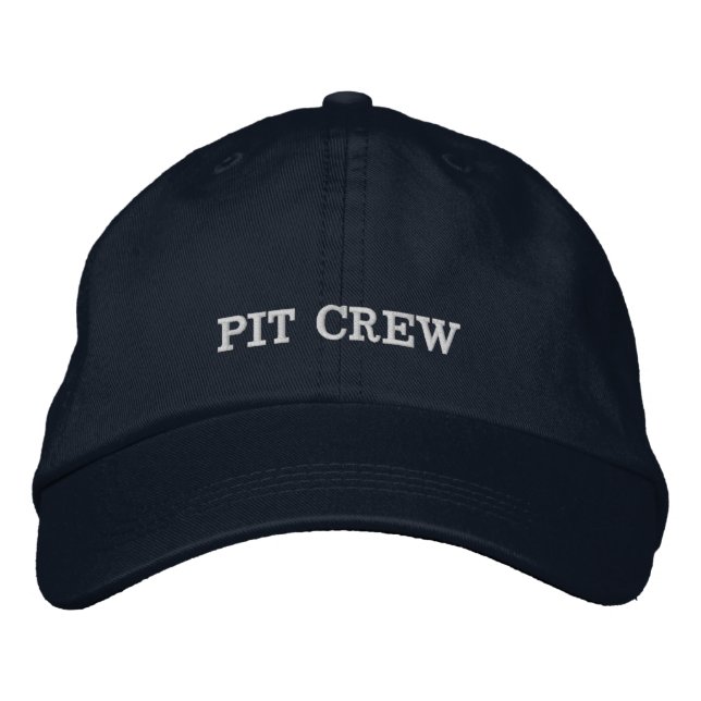 Race car födelsedag Pit Crew  Broderad Keps (Framsida)