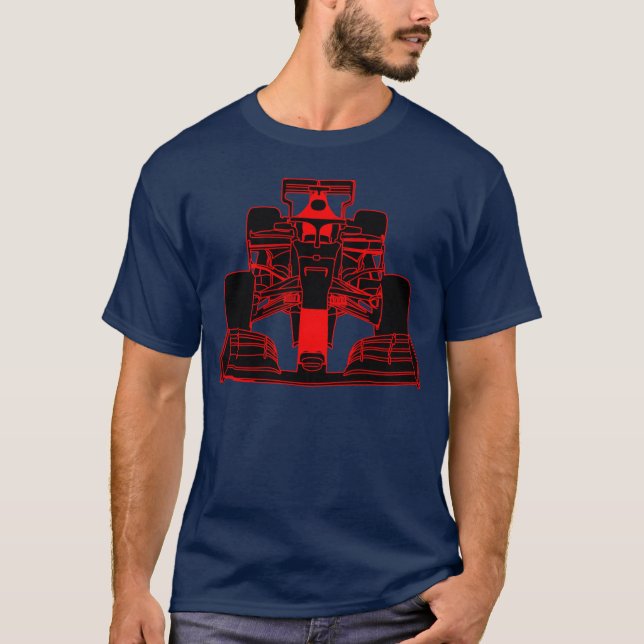 Race car formula racing car red friend friend t shirt (Framsida)
