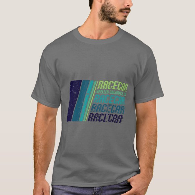 Race Car Lovers Car Racing Classic Racecar Spelled T Shirt (Framsida)