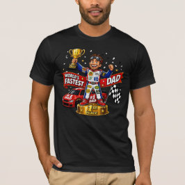 Race Car Pappa Världens Snabbaste Fars Dagscadeau T Shirt