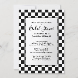 Race Car Theme Bridal Shower-inbjudan Inbjudningar