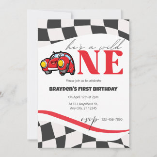 Race Car Wild One Inbjudan