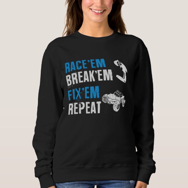Race Em Break Em Fixed Em Repeat Remote Controlled T Shirt (Framsida)