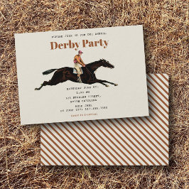 Race Horse Derby Party Equestrian Racing Birthday Inbjudningar