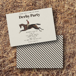 Race Horse Derby Party Equestrian Racing Birthday Inbjudningar