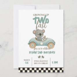 Race On Over – Car-Themed Birthday Invite Inbjudningar