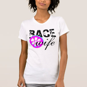 Race Wife Randig Racingbil Neon T Shirt