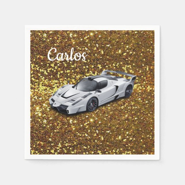 Racecar Papper Napkins Pappersservett (Framsidan)