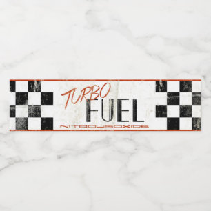 Racecar Party Vattenflaska-etikett Vattenflaskor Etikett