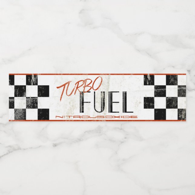 Racecar Party Vattenflaska-etikett Vattenflaskor Etikett (Singel etikett)