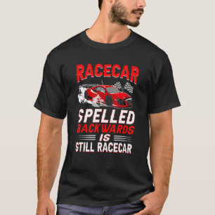 Racecar Spelling Backwards Tävling Track Pit Crew T Shirt