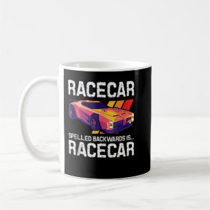Racecar stavade bakåt - Car Racer Mechanic Rac Kaffemugg