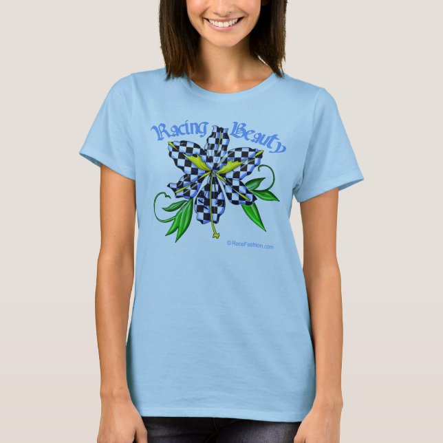 RaceFashion.com tävlaskönhet Tee Shirt (Framsida)