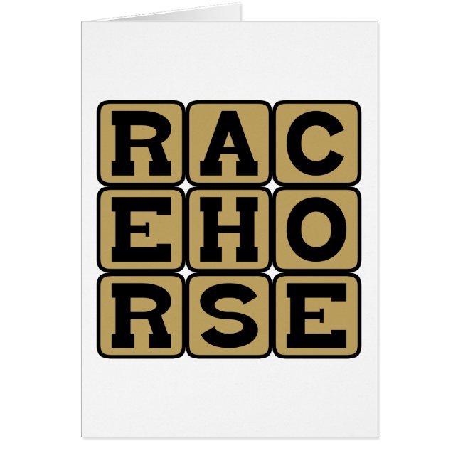 Racehorse, Equestrian Idrottsman Hälsningskort (Framsidan)