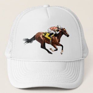 Racehorse och Jockey Keps