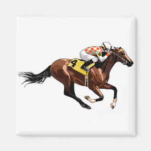 Racehorse och Jockey Magnet