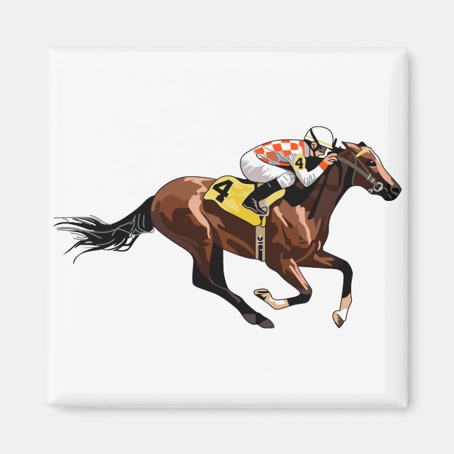 Racehorse och Jockey Magnet (Framsidan)
