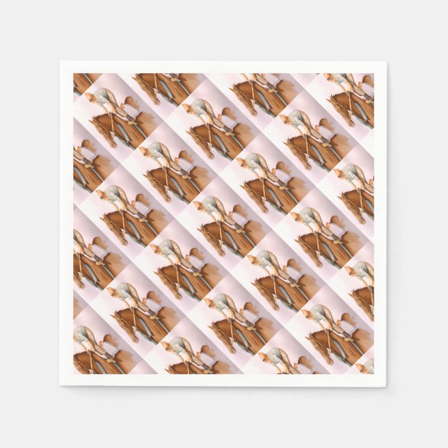 RaceHorse och Jockey Pappersservett (Framsidan)