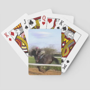 Racehorse som leker kort spel kort