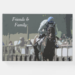 Racehorse with jockey in Blue Guest Bok