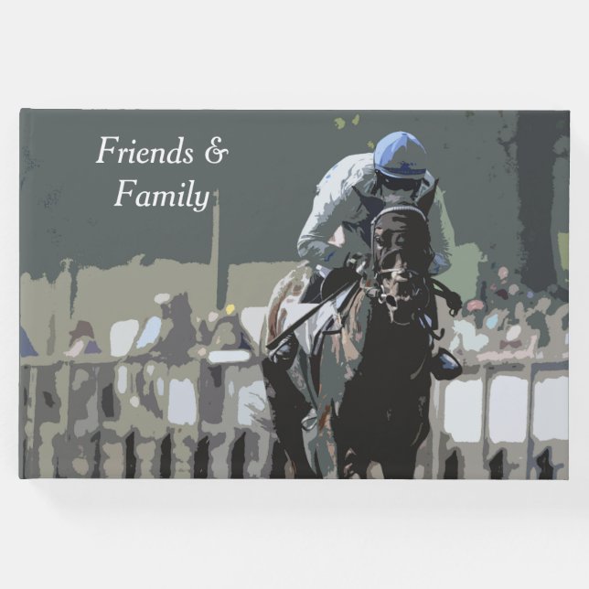 Racehorse with jockey in Blue Guest Bok (Framsida)