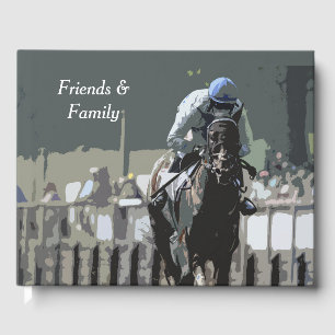 Racehorse with jockey in Blue Guest Bok