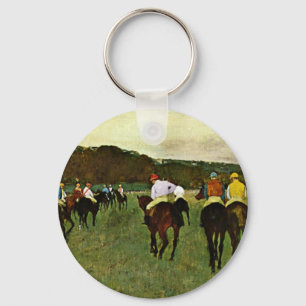 Racehorses i Longchamp av Edgar Degas Nyckelring