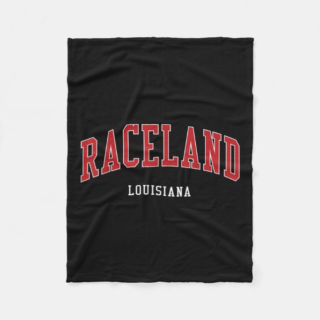 Raceland Louisiana College Universiteten Stil Fleecefilt (Framsidan)