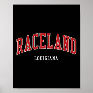 Raceland Louisiana College Universiteten Stil Poster