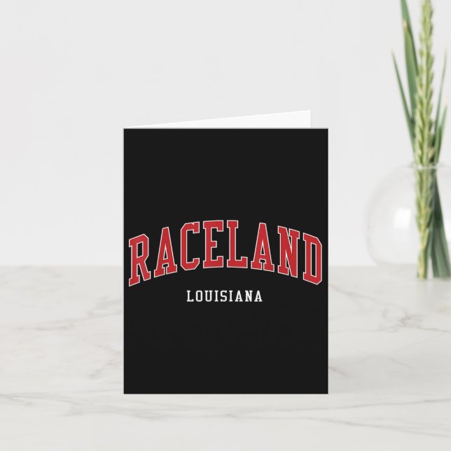 Raceland Louisiana College Universitetsstil  Kort (Framsida)