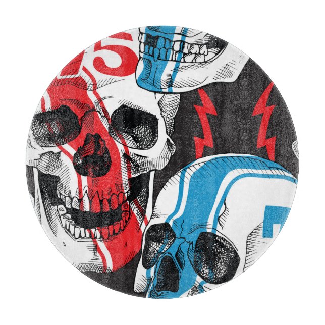 Racer Skull: Vintage Seamless Rebeljon. (Framsidan)