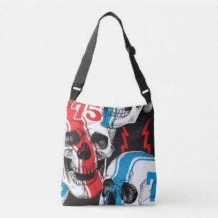 Racer Skull: Vintage Seamless Rebeljon. Axelväska