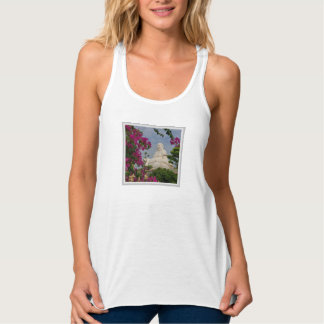 Racerback buddah-bild yoga överst linne med racerback