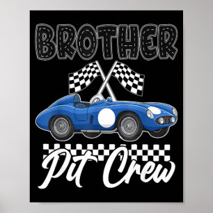 Racerbils födelsedagsfest racing familj bror grope poster
