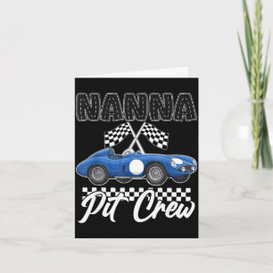 Racerbils födelsedagsfest racing familj nanna pit kort