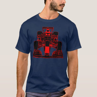 Racerbils formel tävlingsbil röd vän vän t shirt