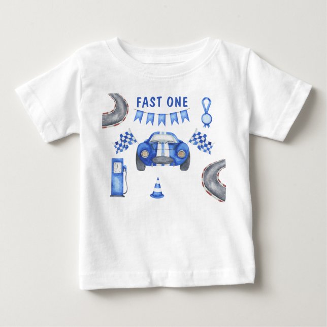 Racerbils Första Födelsedagsfest  T Shirt (Framsida)
