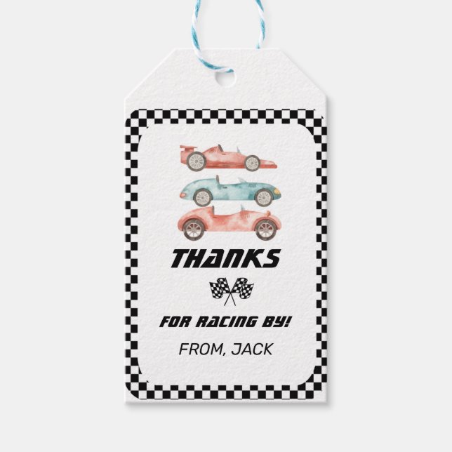 Racerbilsdag, Vintagebil, Tack Presentetikett (Framsidan)