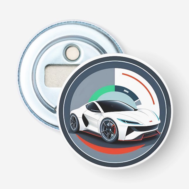 Racerbilsdesign med dynamisk form flasköppnare (Framsidan)