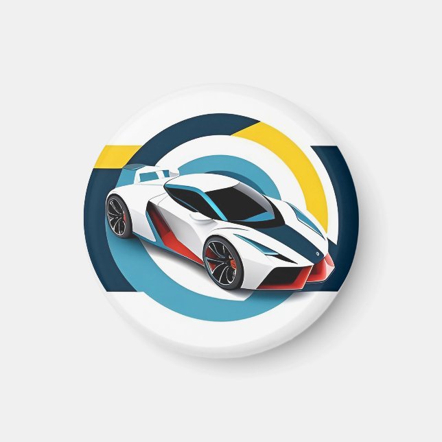 Racerbilsdesign med dynamisk form magnet (Framsidan)