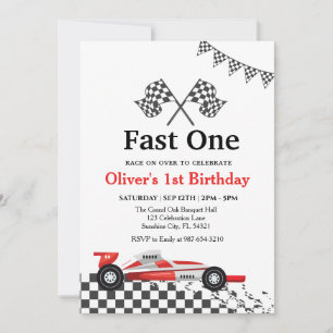 Racerbiltens 1-årsdag, Pojkfödelsedagsfirande Inbjudningar